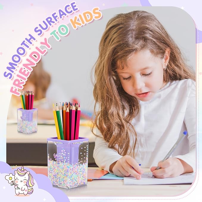 Zonon 2 Pieces Bubble Pen Holder for Desk Cute Makeup Brush Organizer & Pencil Holder with a Playful Sphere Design, Kawaii Desktop Accessories for Women, Office & School(Purple)