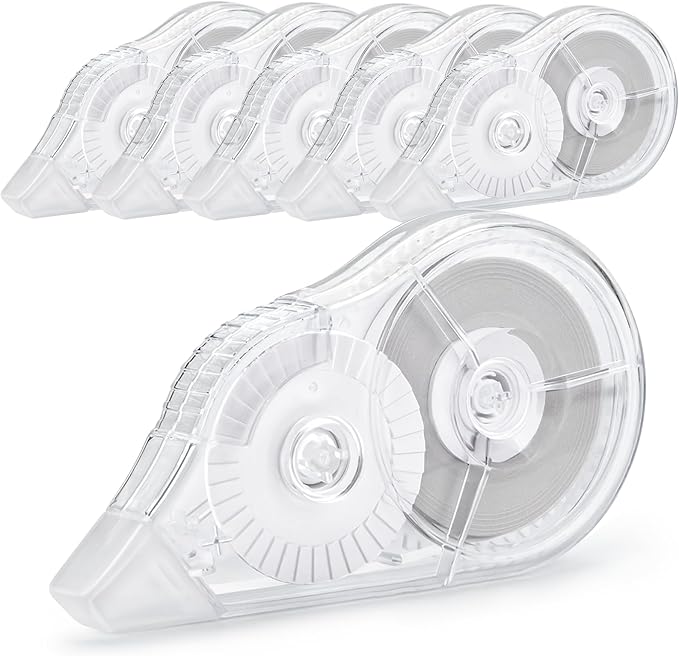6 Pcs Correction Tape, 98.43 Ft Long-Lasting White Wrong Out Tear-Resistant Bulk, Instant Corrections Easy To Use Applicator for School, Office, Note Taking, Journal
