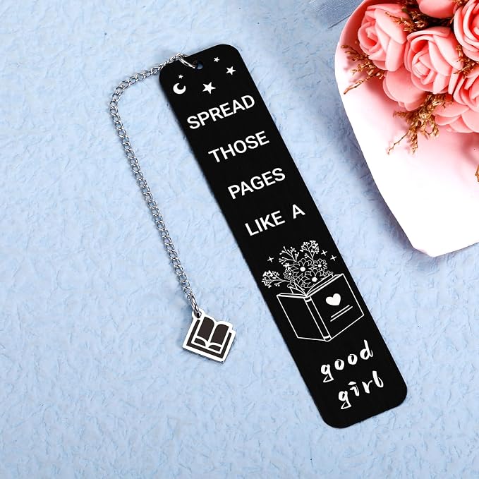 Funny Book Marks for Reading Women, Dark Romance Spicy Bookmarks for Women Girls Adult Metal Bookmark for Book Lovers Bookish Bookworm Book Accessories Christmas Birthday Gift Basket Stuffers