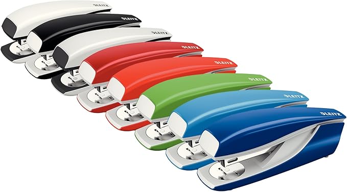Leitz 55020020 Ergonomic Metal Stapler, Light Red