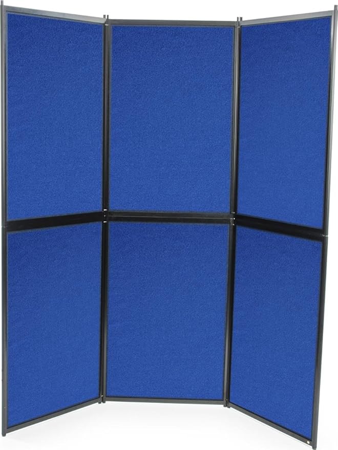 Trade Show Presentation Board, 6 Panels, 72.5" W x 73" H, Double Sided, Comes with or Without Lights