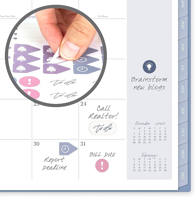 Cambridge 2026 Planner by Leah Bisch, Weekly & Monthly, 8.5" x 11", Large, Stripe (LB42-905-26)