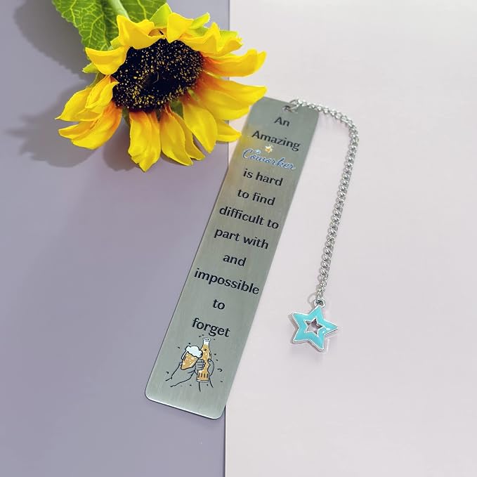 Colleague Man Bookmarks Friendship Appreciate Gifts Friends Retirement Inspirational Keepsake Birthday Christmas Long Distance Thanksgiving Best Friend Reminder an Amazing Coworker is Hard to Find