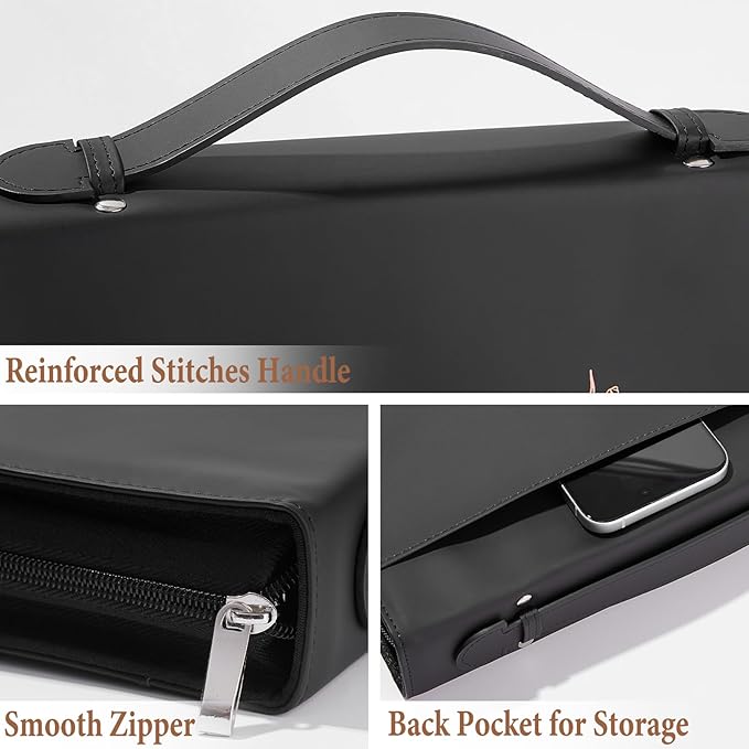 Bible Cover Case for Women and Men, PU Leather Bible Bag Bible Study Supplies Accessories with Detachable Wrist Strap