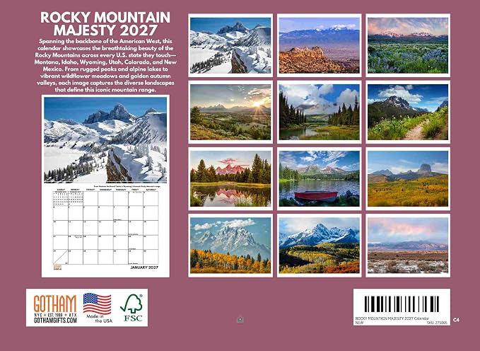Rocky Mountain Majesty 2027 Calendar