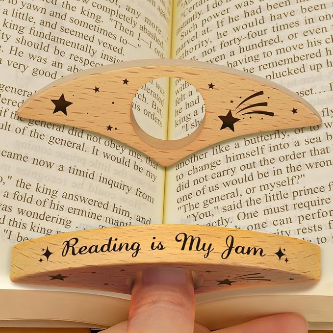 Quimoy Book Page Holder for Reading,Thumb Books Page Holder, Books Reading Accessories Gifts for Book Lovers Teachers Students Friends