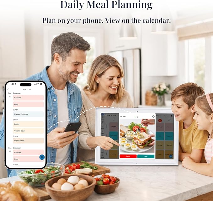 WiFi Digital Calendar Smart Family Planner:Electronic Calendar Smart Touchscreen Display with Video Call, Chore Chart & Shared Family Schedule,Gifts for Women Men, Gifts for Mom Dad