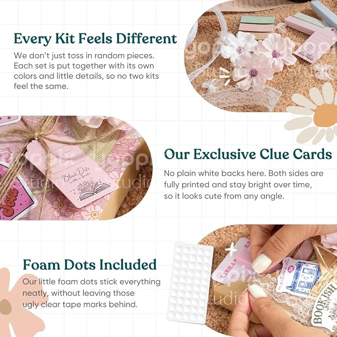 YOPPIX 6 Set Blind Date with Book Gift Bulk, About Everyday Style Theme Blind Book Date Gifts for Book Lover Readers Bookish Librarian Booklovers Club (NO Books Including)