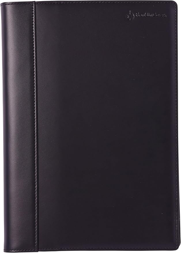 B6 Franklin Planner Organizer, One Page Per Day Leather, Starts January 2025, Black 86310