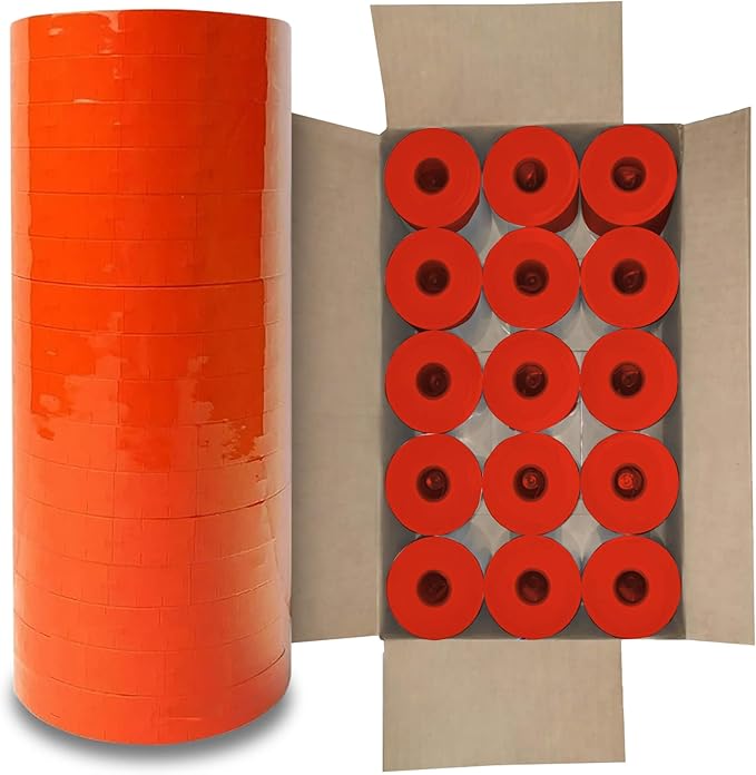 Red Pricing Labels for Monarch Price Labeler, 1 Case of 15 Sleeves, 240 Rolls (15, Green)