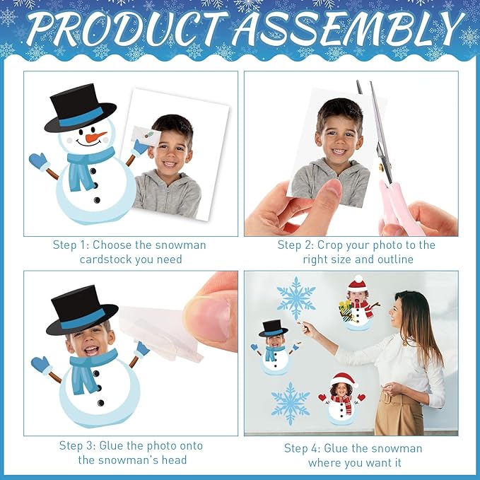 86 Pcs Winter Bulletin Board Decorations with Borders Holiday Chillin with My Snowmies Bulletin Board Christmas Snowman Snowflakes Cutouts for Classroom Decoration School Home Party