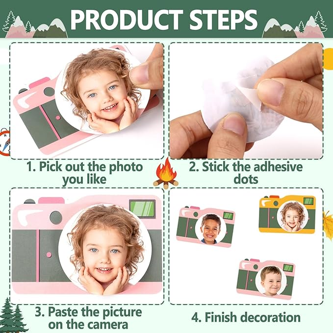 Camping Bulletin Board Set Woodland Classroom Decor Welcome to Our Camp Forest Mountain Classroom Decorations Border Adventure DIY Photo Craft Camper Cutouts for Students School Wall Party Supplies