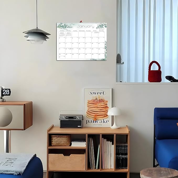 Ymumuda Wall Calendar 2026-2027,11"×14", 18 Months from JAN. 2026 to JUN. 2027, Hanging Calendar Spiral Binding, Unique Monthly Calendar for Easy Planning，Perfect for School Office Work Schedule