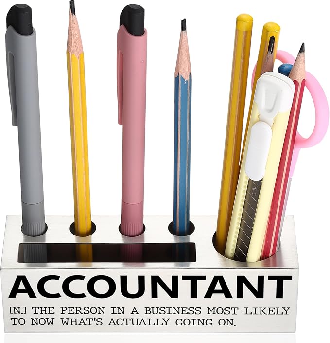 YODOCAMP Funny Accountant Gifts Office Desk Pen and Pencil Holder, Accountant Definition Appreciation Gift for Accountants, CPA, Financial Professionals TZC70