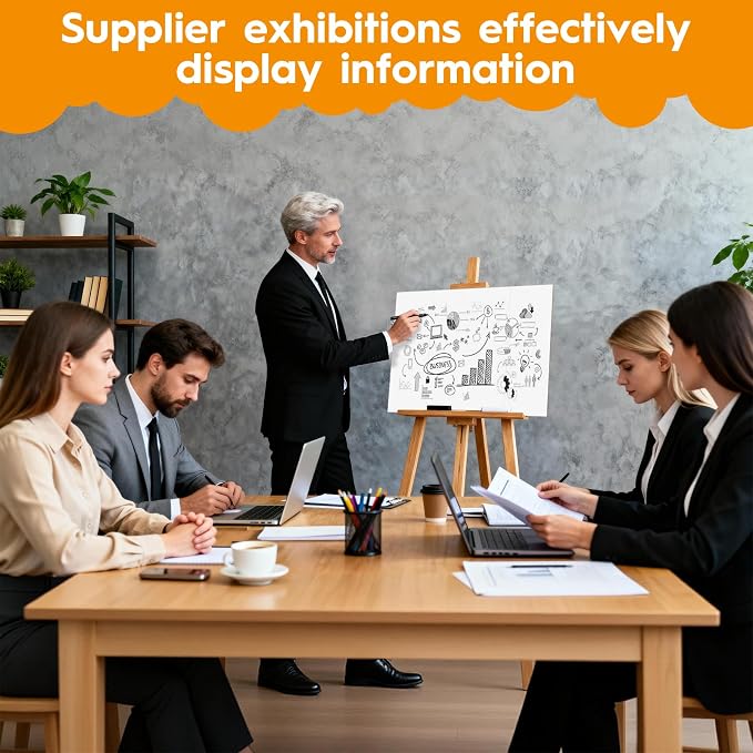 2 Pack Display Boards for Presentations, 25.8" X 16.9" Cardboard Poster Board with Smooth Finish & Fibrous texture Interior, Foldable for School Projects, Science Fairs, Event Displays, and Business