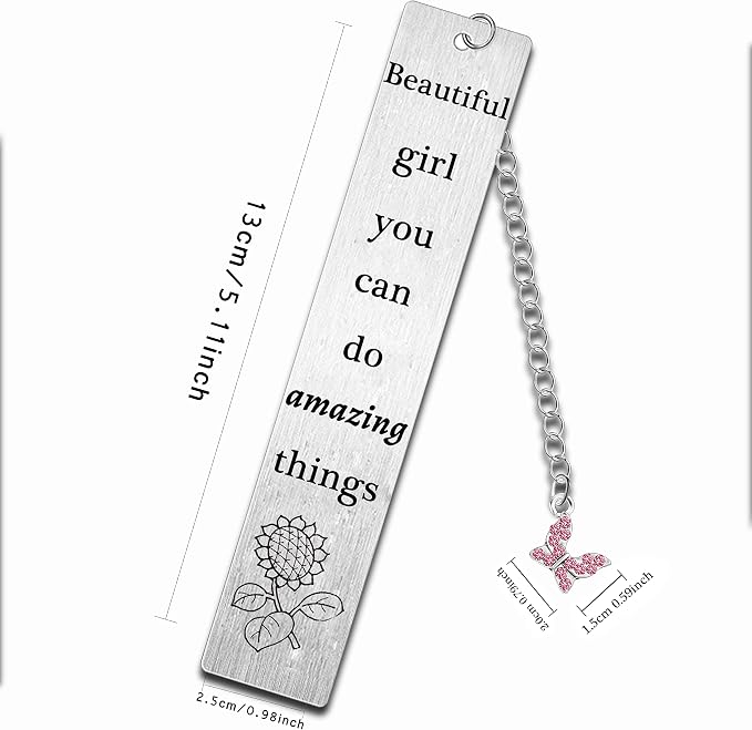 Women Girls Beautiful Girl You Can Do Amazing Things Gifts Inspirational Bookmark for Sister Best Friends Birthday Gifts Christmas Gifts Present Friendship Gifts for Book Lovers (Girl Do Amazing)