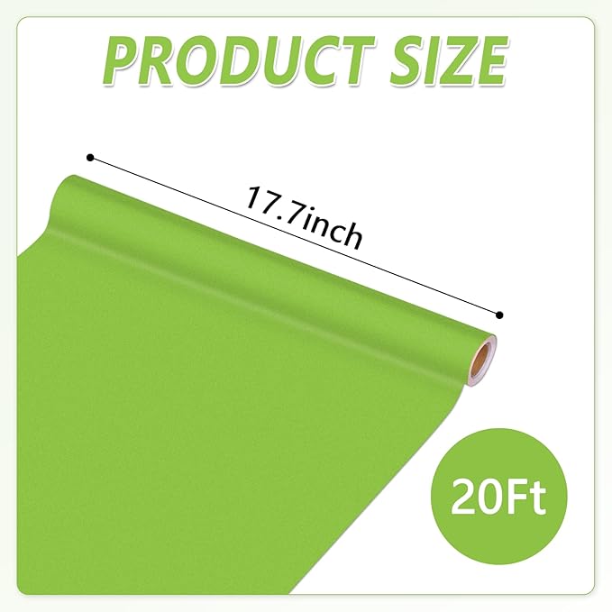 Qyeahkj 17.7in x 20ft Bulletin Board Paper Roll Bulletin Board Background Paper Fade Resistant Classroom Decoration Poster Art Craft Home Wall Education Decor Supplies Lime Green