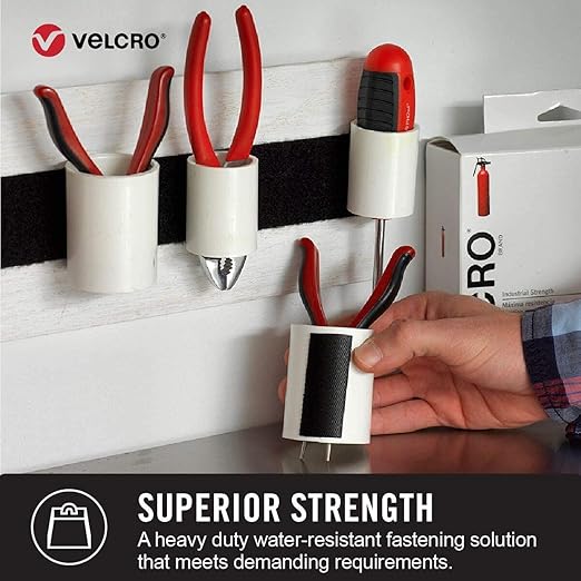 VELCRO Brand Heavy Duty Tape | 16 Foot Roll & Heavy Duty Fasteners & Extreme Outdoor Mounting Tape