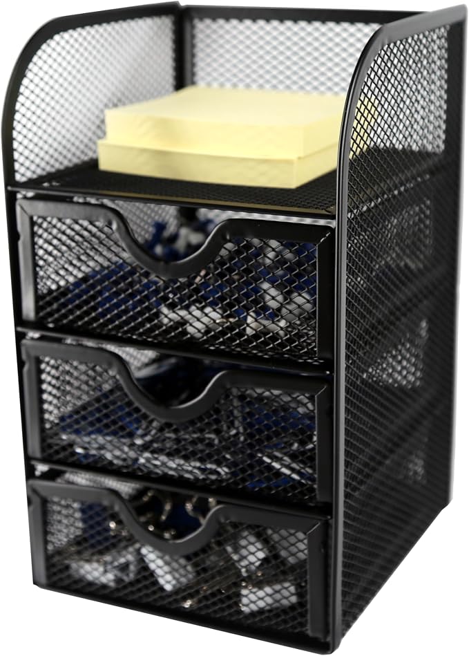 Huron Desktop Mini 3-Drawer Supplies Organizer (1/4/24/96) (1 pc)