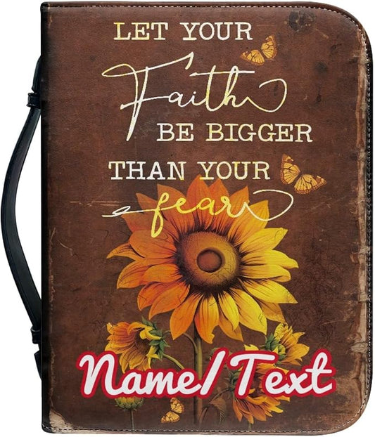 Bible Covers for Women Waterproof Bible Holder Case for Man Portable Bible Protector PU Leather Bible Organizer Bag Large Size - Customizable