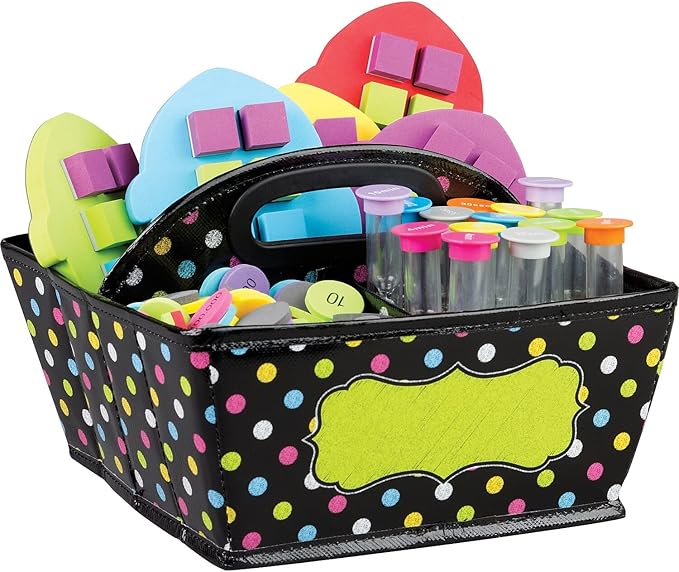 Teacher Created Resources Chalkboard Brights Storage Caddy, 6" x 9" x 9" (TCR20788)