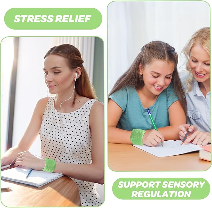 Weighted Sensory Bracelets for ADHD, Autism, SPD and CP Kids, Deep Pressure to Improve Sensory Awareness, Soft Calming Tools to Enhance Focus & Hand Stability Perfect for Classroom and Home Use