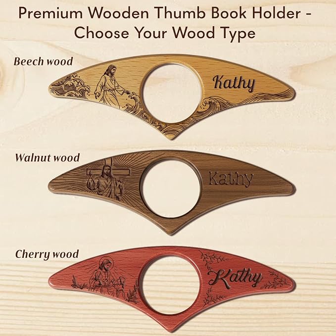 Custom Book Page Holder, Thumb Book Page Holder, Personalized Wooden Page Holder for Reading, Gifts for Book Lovers Teachers Appreciation Gifts on Birthday (Style 4)