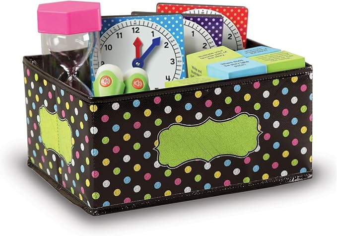 Chalkboard Brights Small Storage Bin, Multicolor