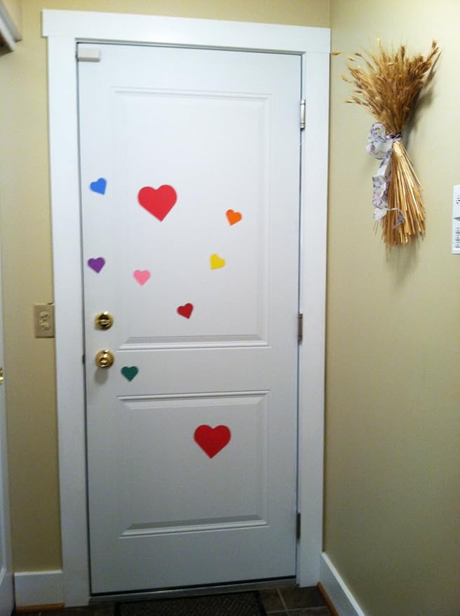 Die-Cut Magnetic - Large Single Color Heart- Classroom, Holiday, Kids’ Love and Peace School Craft Projects, Valentine’s Day Craft and Garage Decorations.