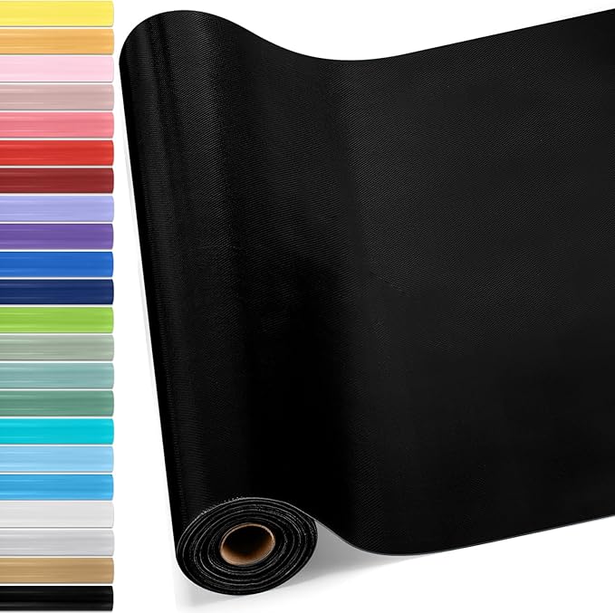 Hahafelt 16 in x 40 Ft Fabric Bulletin Board Roll Classroom Non Woven Fabric Background Decorations Waterproof Wrinkle Resistant Bulletin Board for Back to School Wall Decor(Black,Pure)