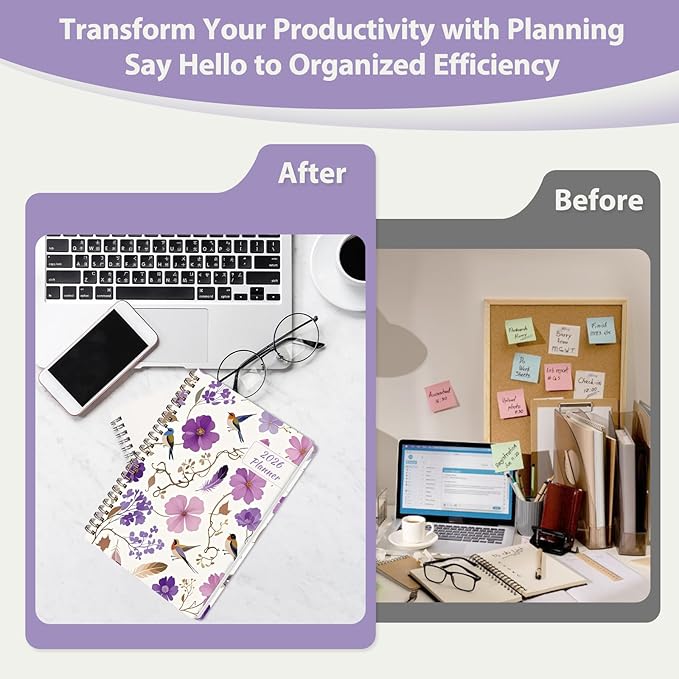 2026 Planner, Weekly and Monthly Calendar Planner Agenda, Jan 2026 - Dec 2026, Planning Academic Book, Office Desk Accessories and School Supplies - A5 (6.3'' x 8.5'')