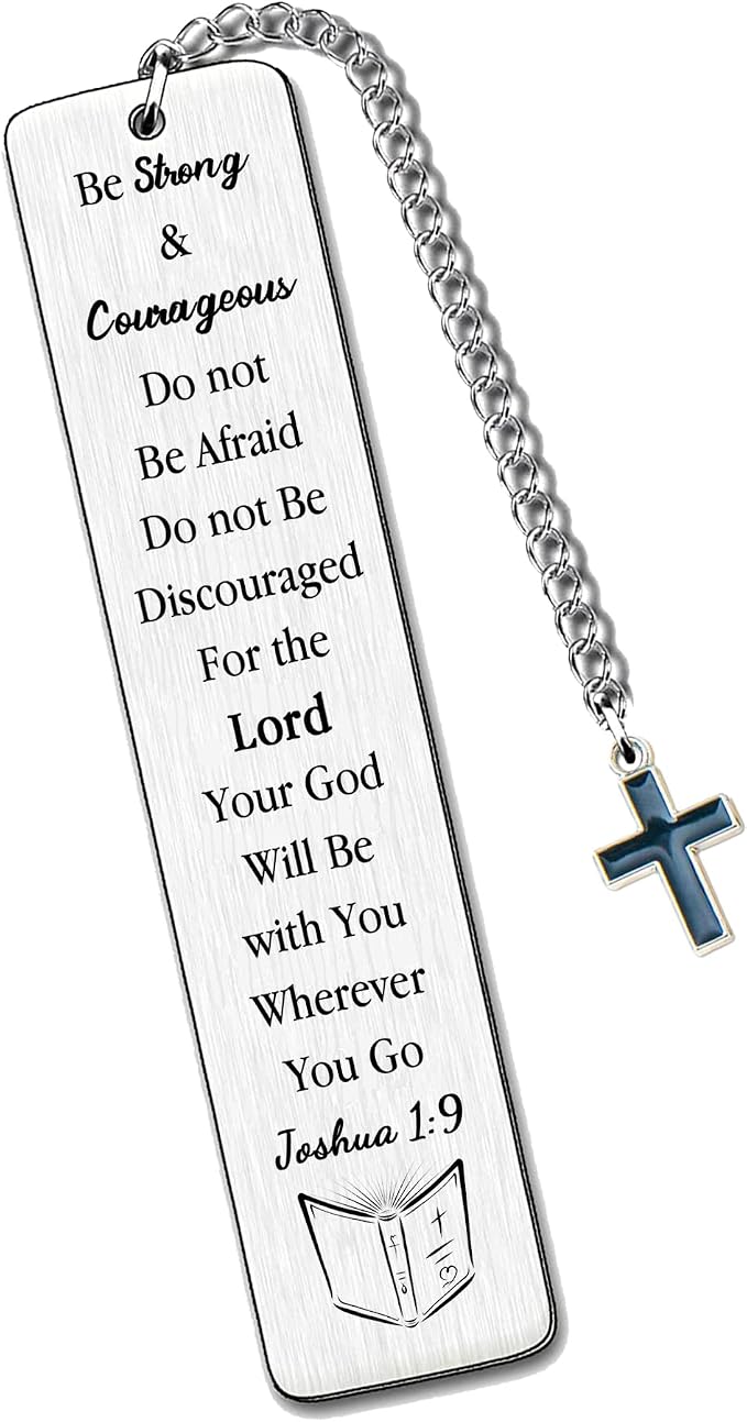 Inspirational Bookmarks Christian Bible Verse Son Bookmarker Encourage Gifts Men Go to University Keepsake Baptism Religious Church Friend Birthday Graduate Appreciate Present Be Strong Courageous