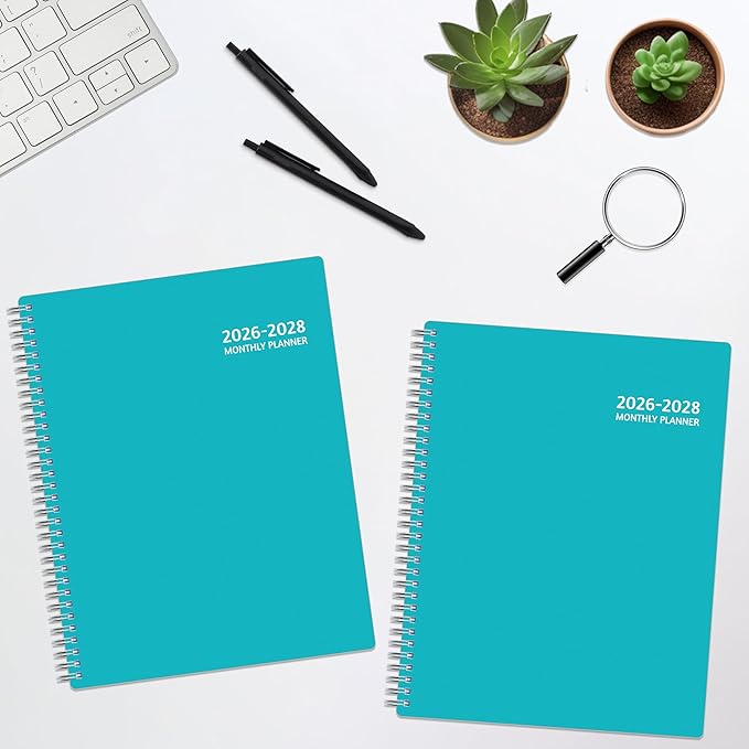 Monthly Planner 2026-2028, 36 Months Calendar Planner 2026-2028 from Jan 2026 – Dec 2028, 8.5'' x 11'' with Ruled Spread, Flexible Cover, Spiral Wirebound, Pocket, Coated Tabs, Notes ＆ Habit Tracker