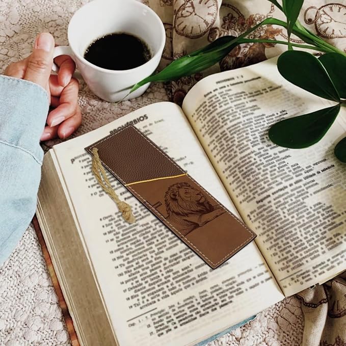 Vintage Style Cross Bible Case with Bookmark Waterproof Bible Cover Case for Women Lightweight Bible Bag with Handle Pockets Church Book Bag Brown