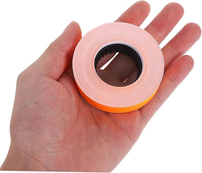 HOMSFOU 10rolls Marking Labels Price Tag Paper Orange Labels Roll for Retail Pricing Supermarkets and Efficient Labeling