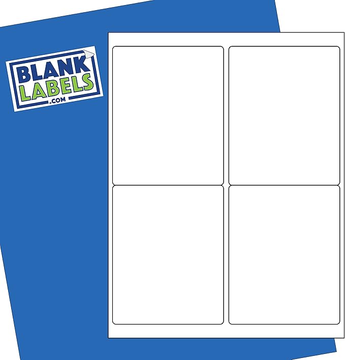 Shipping Labels (Stamps.com SDC-4650) from Blank Labels - 4” x 5” - 4 Labels Per Sheet - Permanent White Matte - Inkjet and Laser Guaranteed - Easy to Peel - Made in USA - 300 Sheets - 1200 Labels