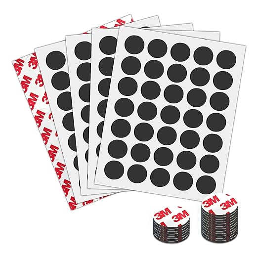 Circle 0.75" Round Magnets with Adhesive Backing,Peel and Stick Refrigetor Magnets,Self Sticky Pre-Cut Magnetic Dots (175 PCS)