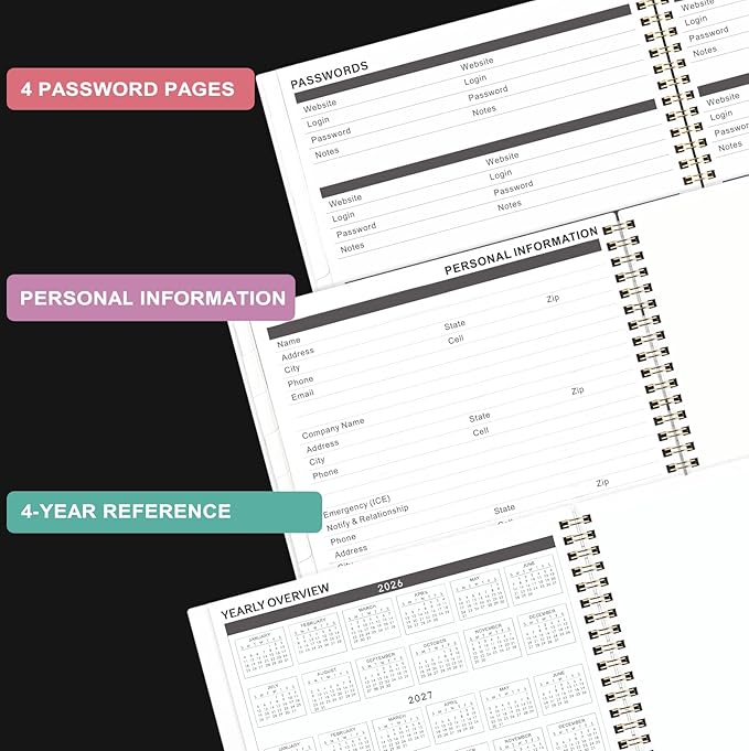 2026-2029 Monthly Planner - 3 Year Monthly Planner 2026-2029, July 2026 - June 2029, 36 Months Calendar with Colorful Tabs & Inner Pocket, 9" x 11"