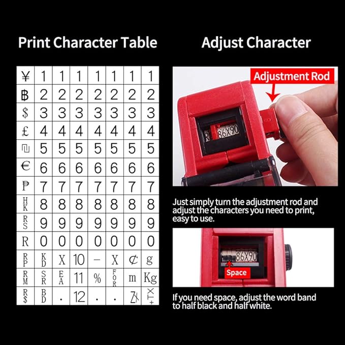 Irfora MX-5500EOS Handheld 8 Digits Price Labeller Label Maker Pricing Hine with Label Roll & Ink Roller for Office Supermarket Retail Shop Grocery Store