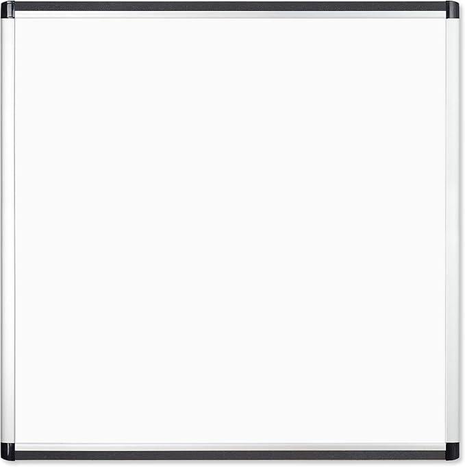 U Brands PINIT Magnetic Dry Erase Board White Board, 36" x 36" Inches, Silver Aluminum Frame