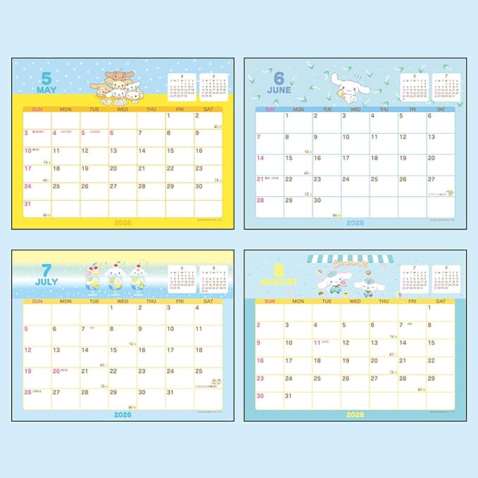 Sanrio Ring Calendar, 2026, Cinnamon Roll, Paper, Tabletop 622095