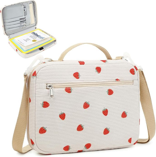 Bible Cover Case for Women Large Bible Cover for Girls Bible Study Supplies Accessories with Handle and Shoulder Strap | Durable