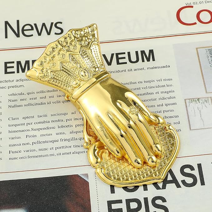 Vintage Hand Clip Metal Bookmark Holder for Woman Teenage Girl- Symbol of Wealth and Good Luck for Noblewoman's Hand, Book Marker, Reading Accessory, Valuable Book Clip (Solid Gold)