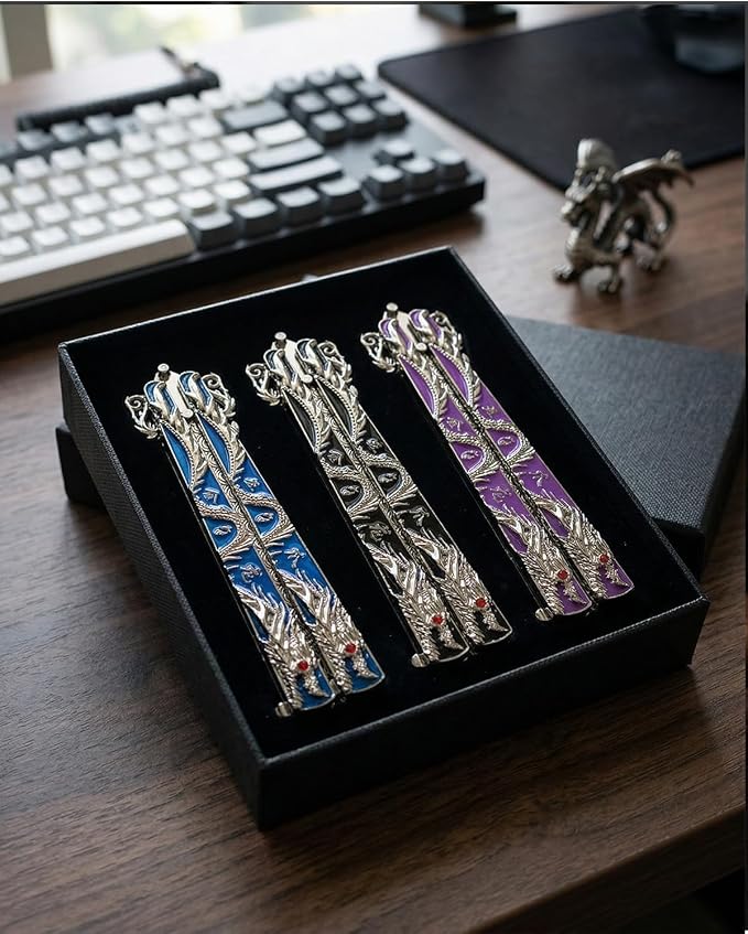 3 Pcs Dragon Lover Gift Set - Blunt Non-Sharp Mythical Collectible(NO157)
