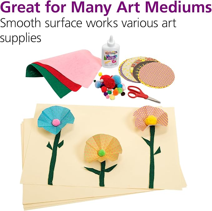 Tagboard, 12 inches x 18 inches, Manila, Specialty Paper, School Art Supplies, Art Supplies, Craft Projects, Children, Gift, Classroom, Home, Arts and Crafts, Drawing, Coloring