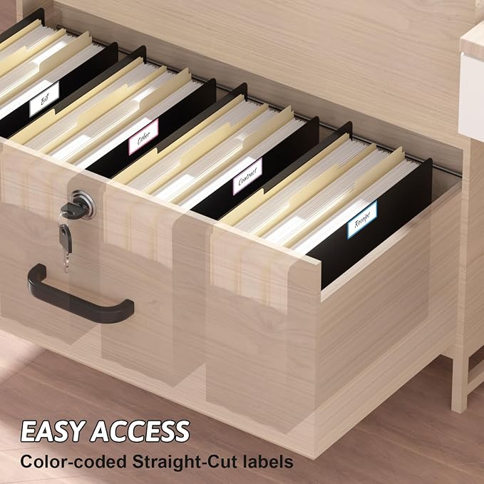 Plastic Expanding File Pockets Extra Capacity,5 Pack File Pockets Letter Size, Heavy Duty 3.5 Inch Expansion,Straight-Cut Tab,Accordion File Jacket for Bulky Files,Black