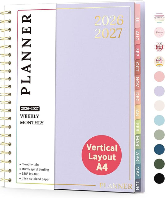 Teacher Planner 2026-2027, Forvencer Academic Planner 2026-2027, Jul 2026 - Jun 2027, 8.5"x11", Weekly & Monthly Planning Book with 7 Periods, School Agenda for Teacher Student, A4, Purple