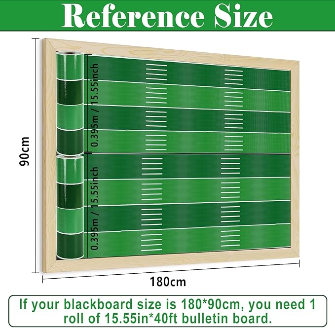 Football Bulletin Board Roll Sport and Racing Bulleting Boards Non-Woven Fabric Green Bulletin Board Fadeless Wrinkle Resistant Track and Field Sports Poster for Classroom Decor Wrap Craft