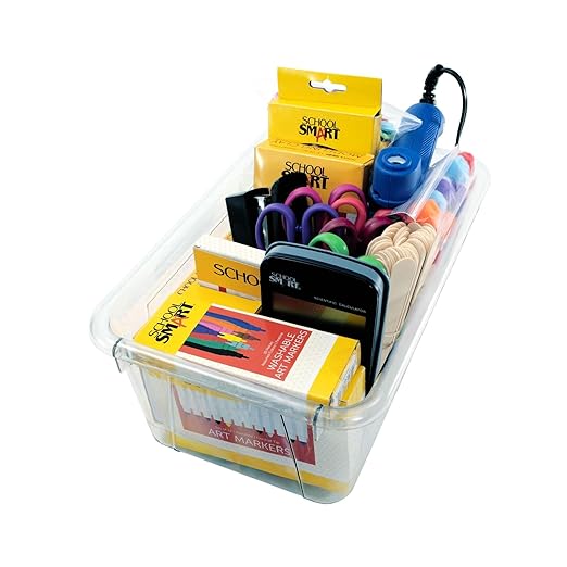School Smart Sturdy Plastic Storage Tray, Multifunctional Design for Classroom, Home, and More, Standard Cubby Size, White
