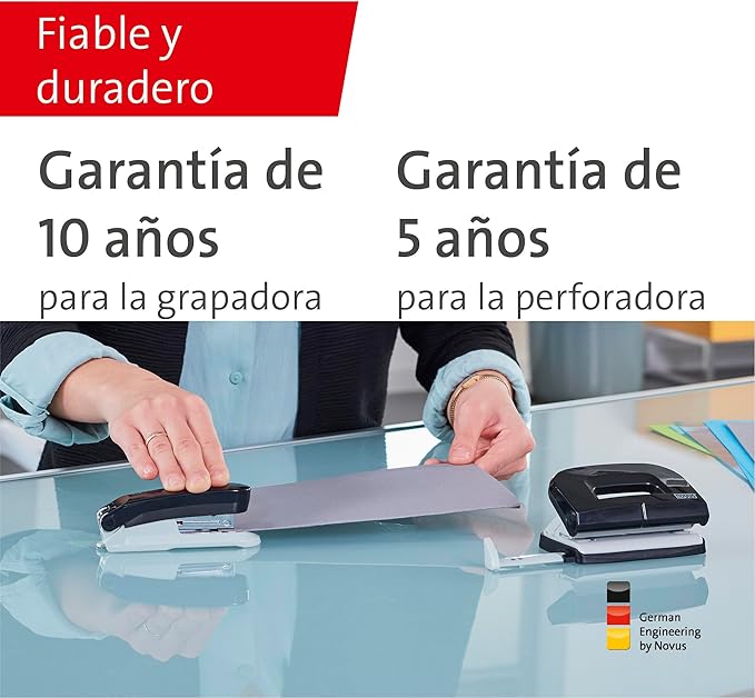 Novus E 15/E 210 Black Stapler Twinset Desk Set Accessory Set